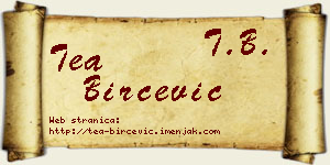 Tea Birčević vizit kartica